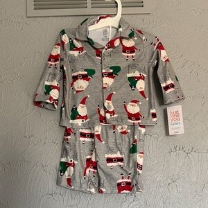 Just One You by Carter’s Gray Santa Kids Pajamas. 12 months